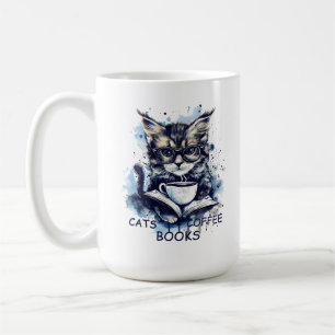 Taza De Café Abstract Watercolor Cats Coffoks Books