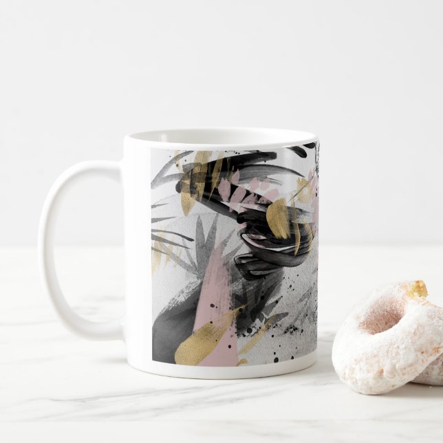 Taza De Café Abstract Watercolor II Mug (Con donut)