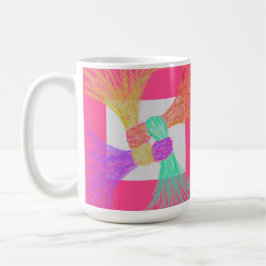 Taza de café abstracta colorida