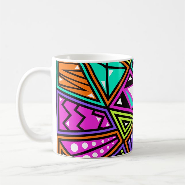 taza de café abstracta de neón (Izquierda)