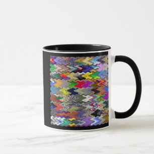 Taza de café abstracta del color