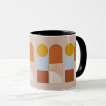 Taza de café abstracta geométrica moderna