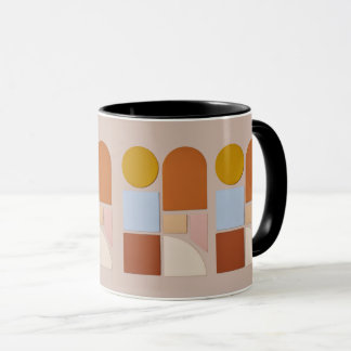 Taza de café abstracta geométrica moderna