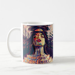 Taza De Café Abstracta mujer expresiva