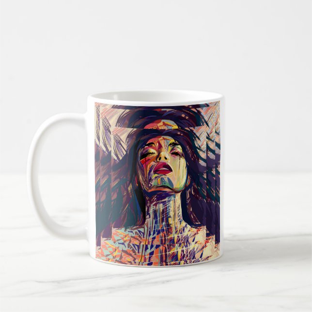 Taza De Café Abstracta mujer expresiva (Izquierda)