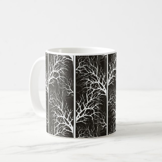 Taza De Café Abstracto blanco y negro (Anverso izquierdo)