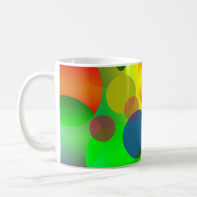 TAZA DE CAFÉ ABSTRACTO CÍRCULOS CAFÉ MUG (Izquierda)