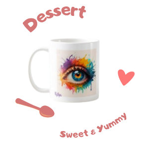 Taza De Café Abstracto colorido café ocular Mug