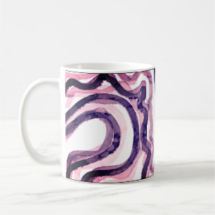 Taza De Café Abstracto de color rosa y púrpura paro versatil