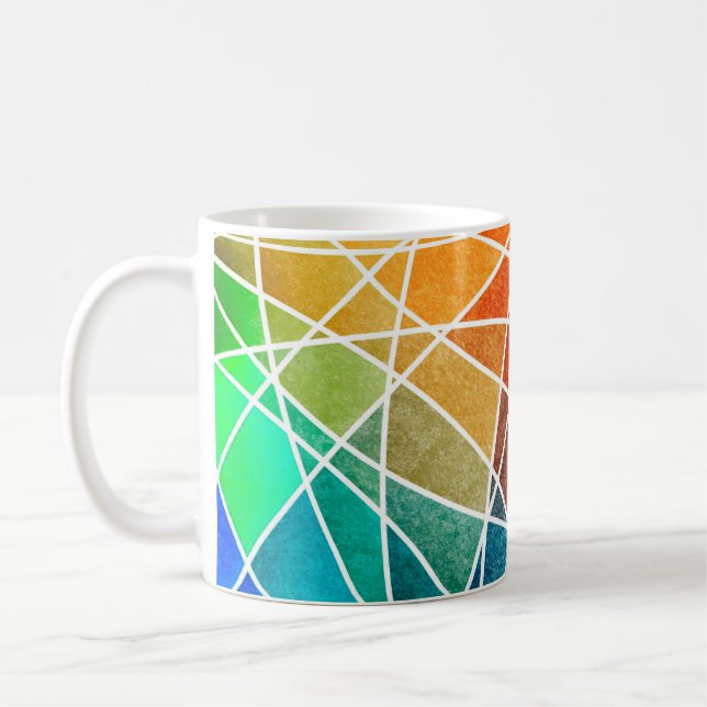 Taza De Café abstracto de fondo de grifo geométrico abstracto,  (Izquierda)