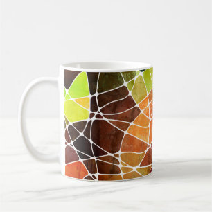 Taza De Café abstracto de fondo de grifo geométrico abstracto, 