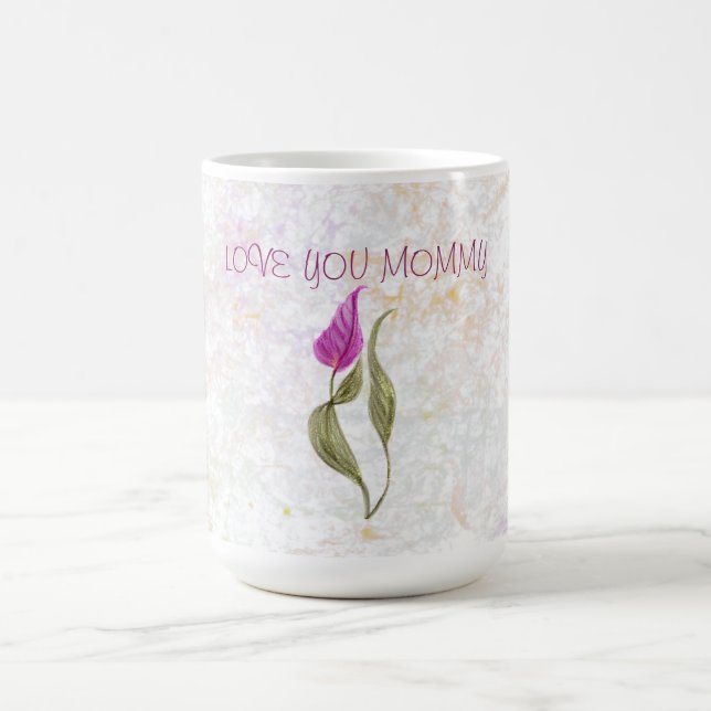 Taza De Café Abstracto de la mugre de patrón floral (Centro)