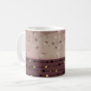 Taza De Café Abstracto, marrón, rosa, marrón-rosa