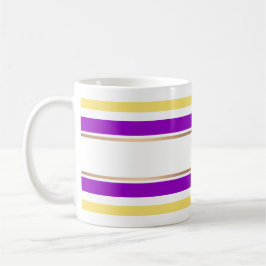 Taza De Café Abstracto moderno a rayas elegante divertido lindo