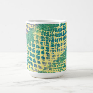 Taza De Café Abstracto Mugs del patrón azul verde púrpura
