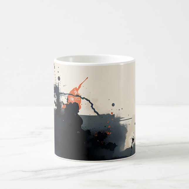 Taza De Café Abstracto Oscuro (Centro)