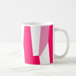 Taza De Café abstracto rosa y blanco