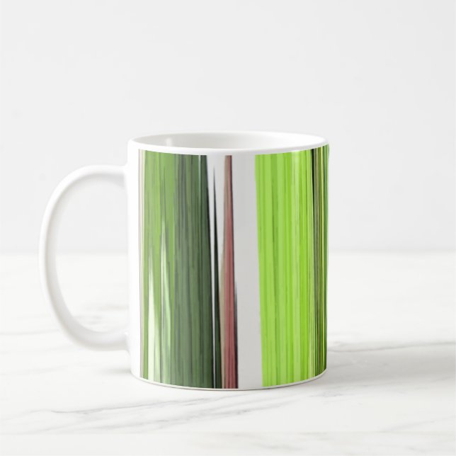 Taza De Café Abstracto Verde Vertical 422 (Izquierda)