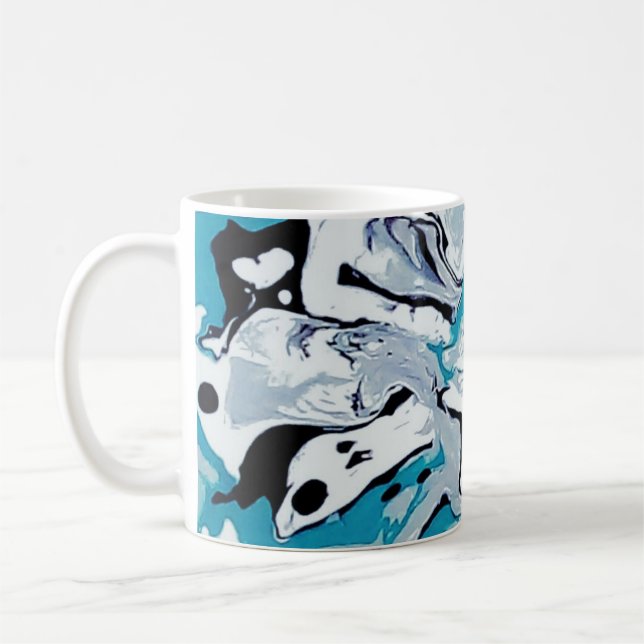Taza De Café Abstrait motif fantôme. (Izquierda)