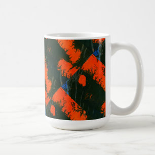 Taza De Café Abstrato de diseño de "Swamp Fire #2 Tiled"