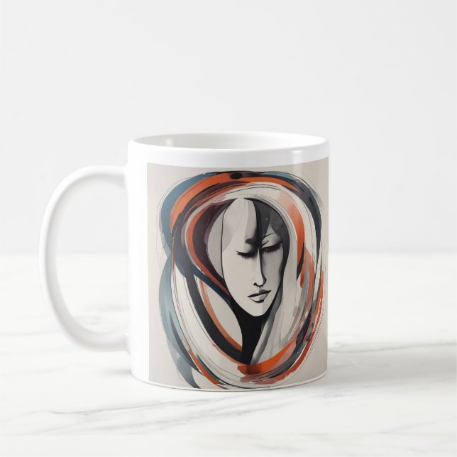 Taza De Café Abstrato mujer café café café café oscuro marrón t (Izquierda)