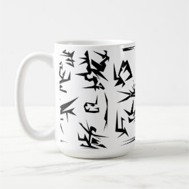 Taza De Café Abstrato negro y blanco Funky Art
