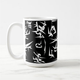 Taza De Café Abstrato negro y blanco Funky Art