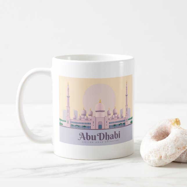 Taza De Café Abu Dhabi UAE Pastel Travel (Con donut)