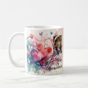 Taza De Café Abuela 2 Picture Hearts Love Mug