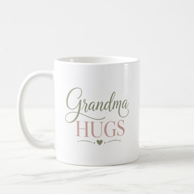 Taza De Café Abuela Abraza Regalo Familiar Dulce (Izquierda)