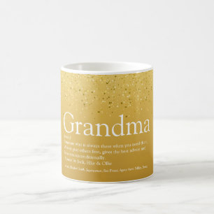 Taza De Café Abuela Abuelita Glam Divertida Genial Brillante Or