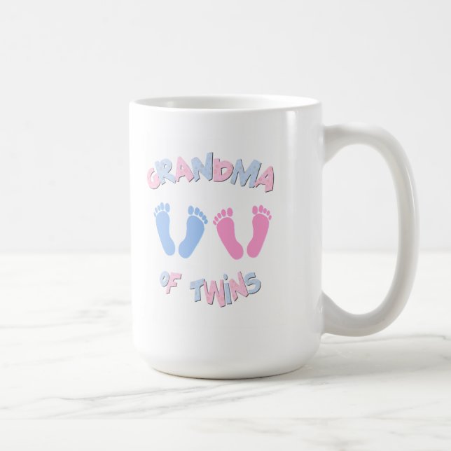 Taza De Café Abuela, amo a mis gemelos (Derecha)