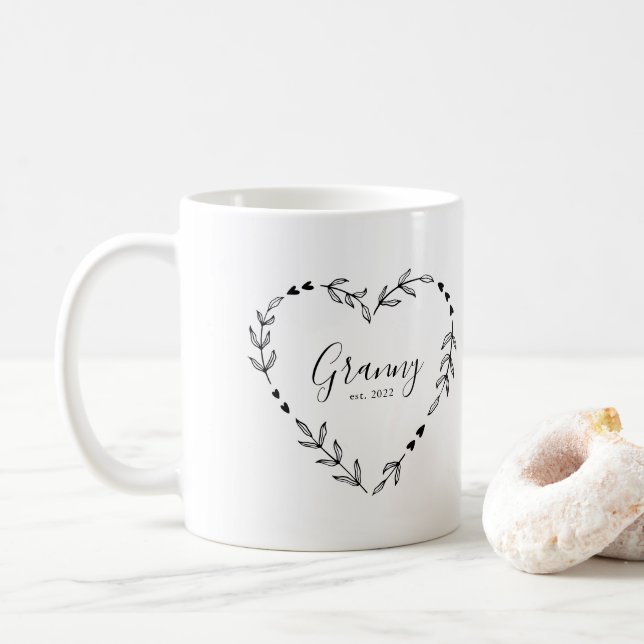 Taza De Café Abuela Año Est. (Con donut)
