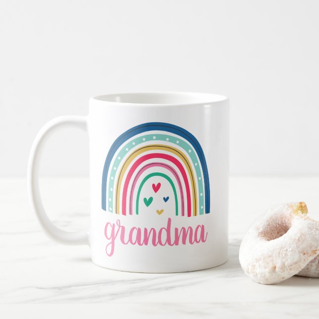 Taza De Café Abuela Arcoíris (Con donut)