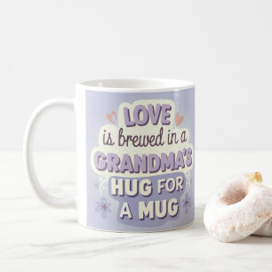 Taza De Café Abuela azul de luz de lavanda