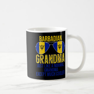 Taza De Café Abuela barbadense gafas de sol bandera de barbados