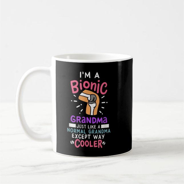 Taza De Café Abuela biónica de reemplazo de rodilla después de  (Izquierda)