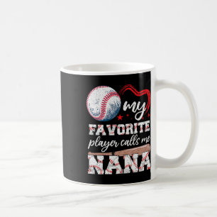 Taza De Café Abuela Bysebyll Mi jugador favorito me llama Nana