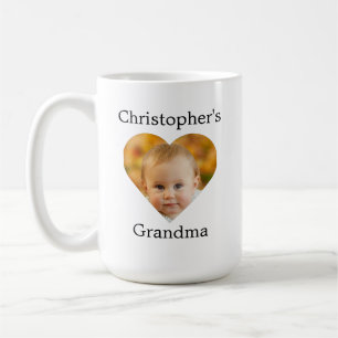 Taza De Café Abuela Cara de bebé corazón