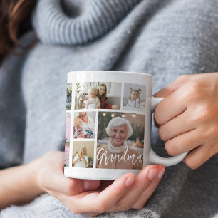 Taza De Café Abuela con Estilo Collage de 15 Fotos