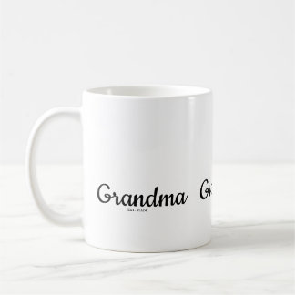 Taza De Café Abuela con letra negra establecida