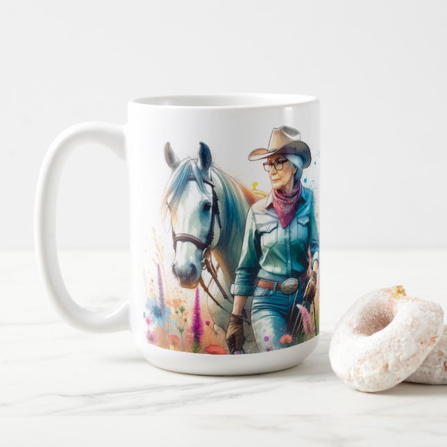 Taza De Café Abuela Cowgirl (Con donut)