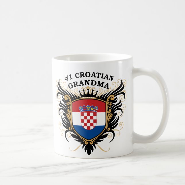 Taza De Café Abuela croata del número uno (Derecha)