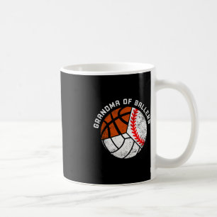 Taza De Café Abuela De Ballers Diversión Baloncesto De Voleibol
