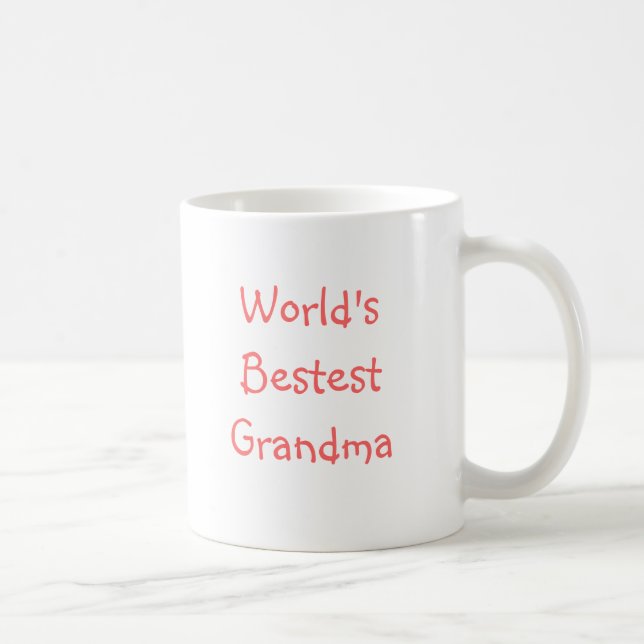 Taza De Café Abuela de Bestest del mundo (Derecha)