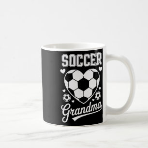 Taza De Café Abuela de fútbol apoyando a jóvenes jugadores de f