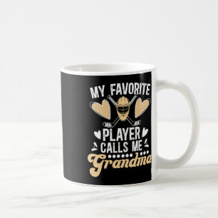 Taza De Café Abuela de hockey orgullosa jugadora de hockey sobr