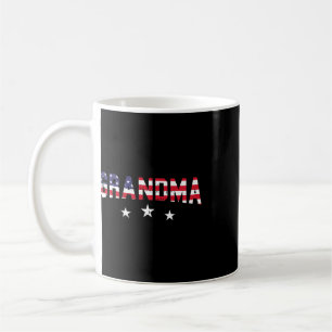 Taza De Café Abuela de la bandera estadounidense 4 de julio est