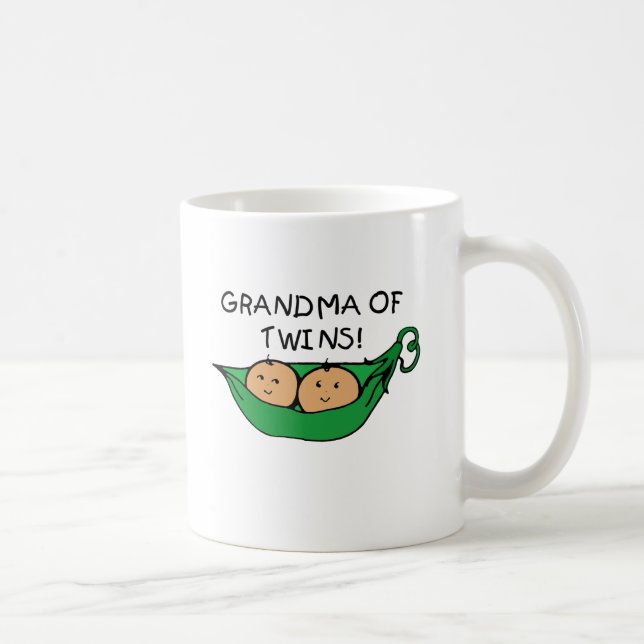 Taza De Café Abuela de la vaina de los gemelos (Derecha)