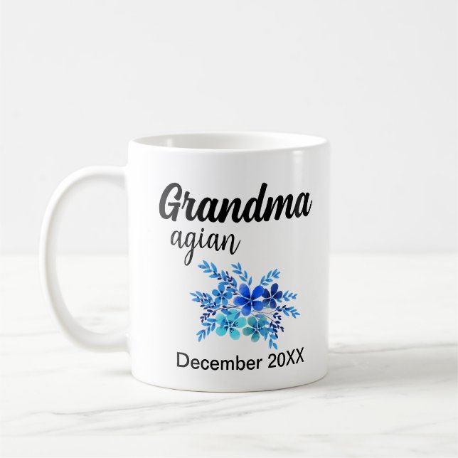 Taza De Café Abuela de nuevo, regalo de abuelo personalizado (Izquierda)